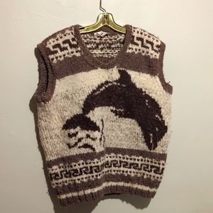 Salish cowhican sweater vest Authentic vintage 2xl quwutsun native heritage wool